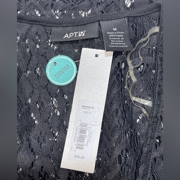 NWT APT. 9 Geometric Lace Swimwear Cover Up Drawstring Tie Women’s Size M - Picture 5 of 8